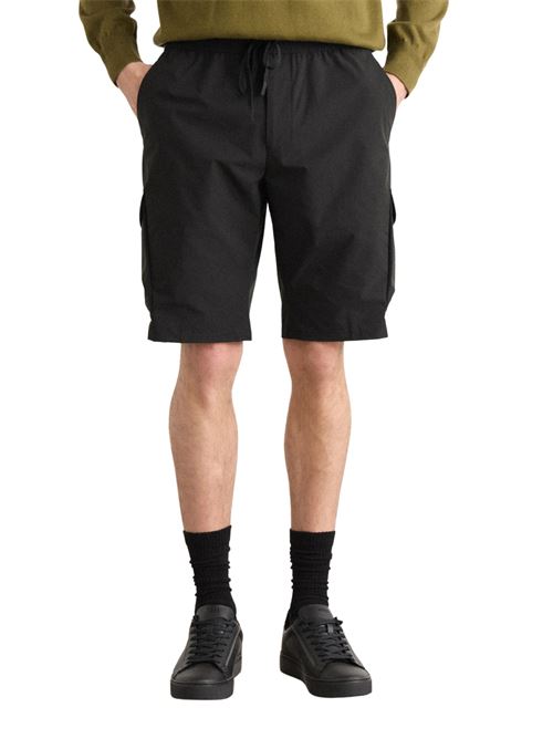 Pantaloncino cargo uomo nero in poliestere Boss Green | 50534318001
